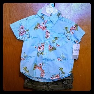 Carter's two piece shirt and shorts outfit